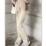 Variant image for Byxor Dam Hög Midja Stickade Mjukt Material-25