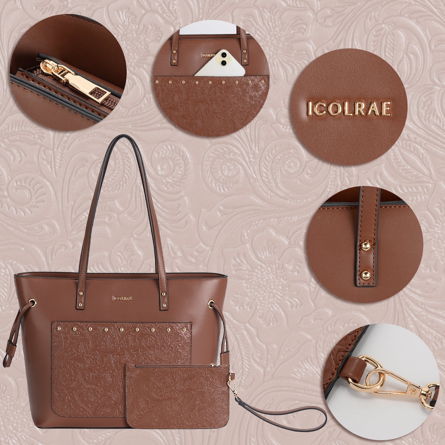 Dam Axelväska Rymlig PU-Läder Elegant Design-3