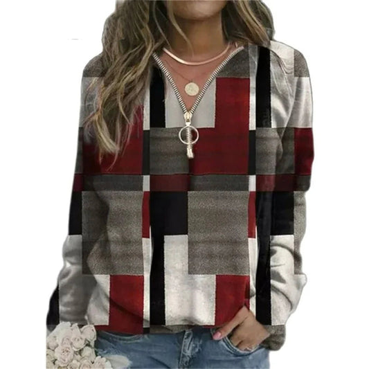 Kvinnors Blus Trendig Design Polyester-1