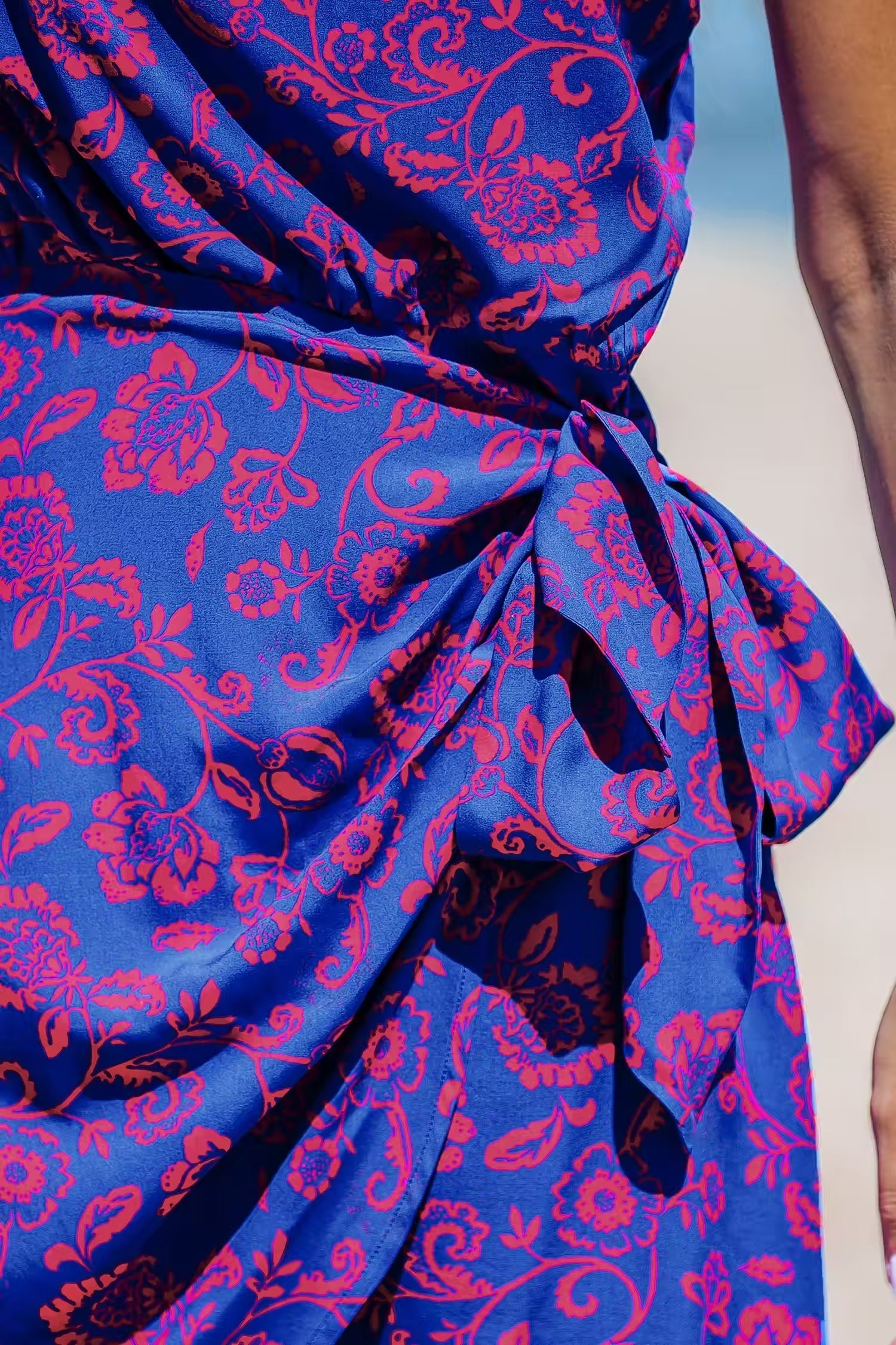 Kvinna Miniklänning Blommig Mönster Lätt Polyester 4