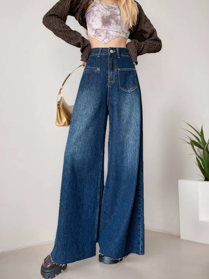 Ljusblå Denimjacka för Kvinnor med Retro Stil och Avslappnad Passform – 70% Bomull, Perfekt för Höst och Vinter 2