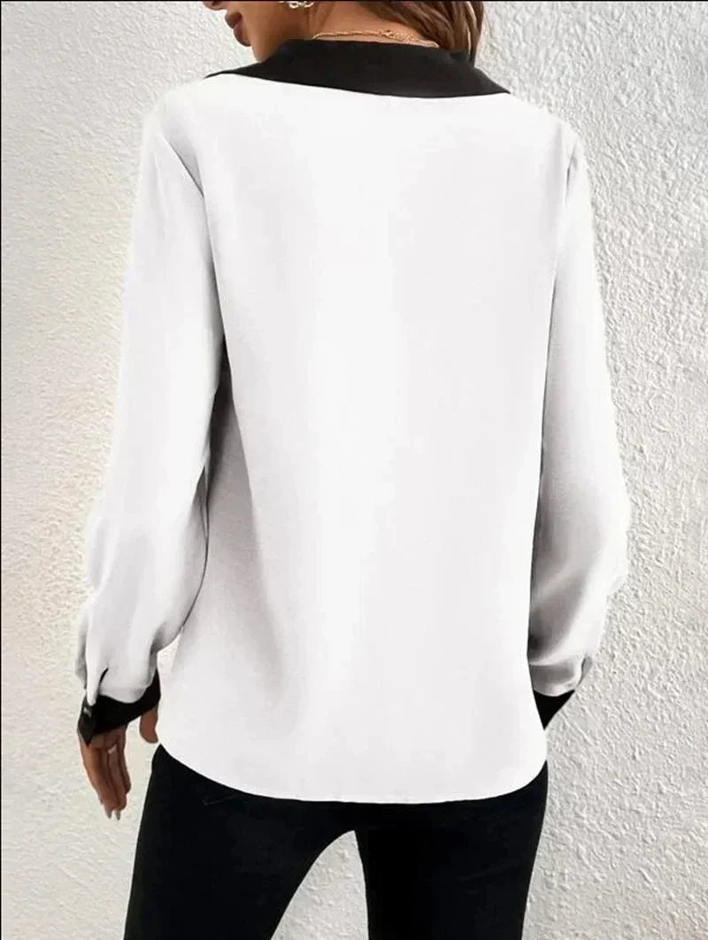 Dam Business Blus Klassisk Mjuk Tyg 4