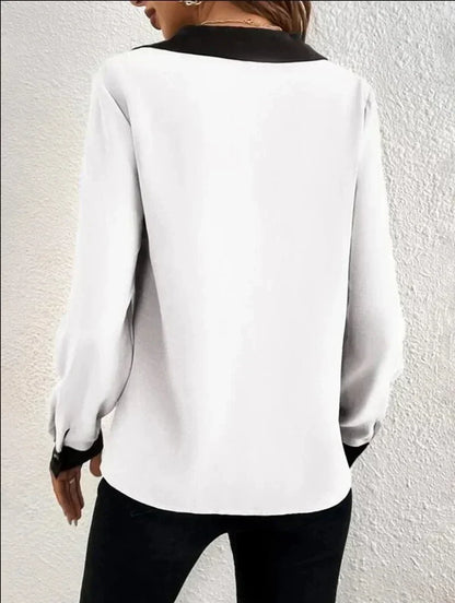 Dam Business Blus Klassisk Mjuk Tyg 4