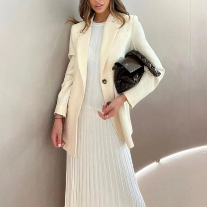 Maxiklänning Dam Vertikala Ränder Spandex Elegant Sommar-2