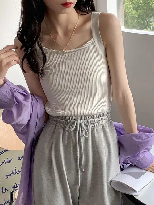 Dam Ärmlös Top Elegant Polyester-1