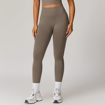 Variant image for Dam Yogabyxor Hög Midja Ribbad Stretch Nylon Spandex-13