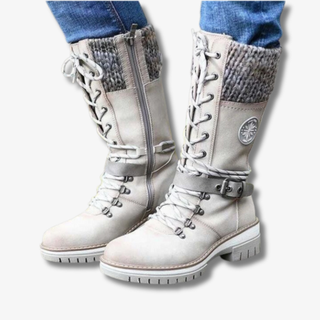 Dam Snörstövlar Elegant Läder-1