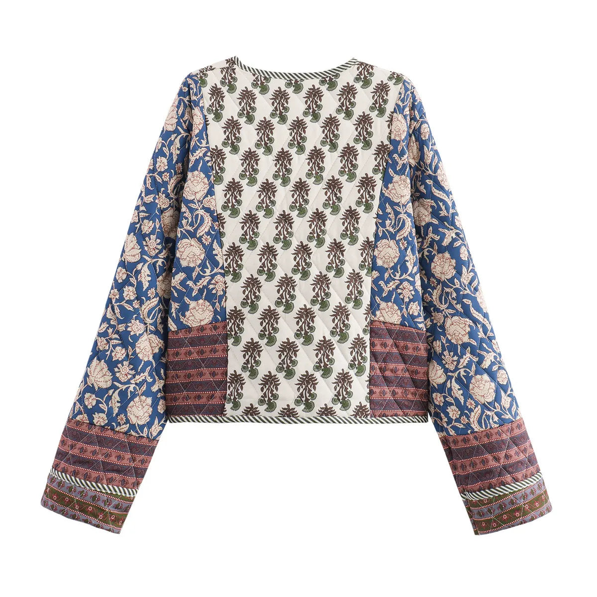 Damjacka Vändbar Kviltad Polyester för Kvinnor-4