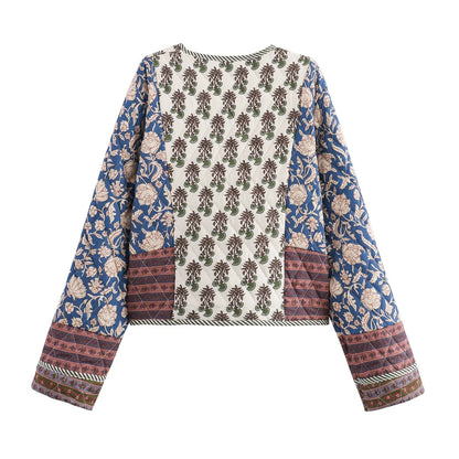 Damjacka Vändbar Kviltad Polyester för Kvinnor-4