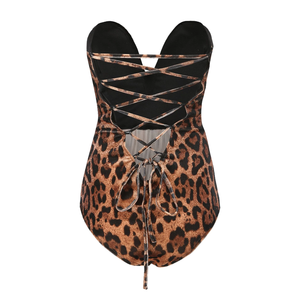 Dam Bodysuit Festlig Polyester Kort Design-2