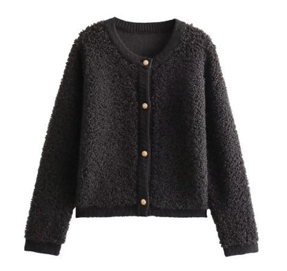 Dam Kofta Lång Fleece Teddy Stilren Komfort-1