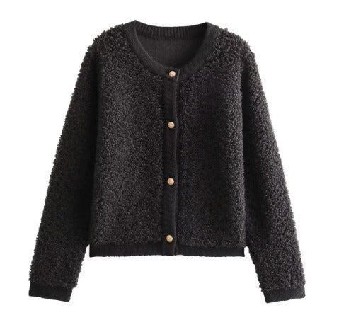 Dam Kofta Lång Fleece Teddy Stilren Komfort-1