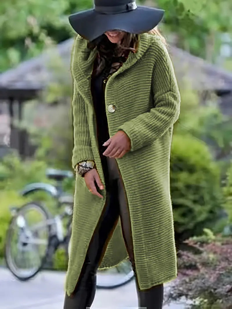 Variant image for Dam Lång Kofta med Huva i Hållbart Material och Smickrande Passform-1