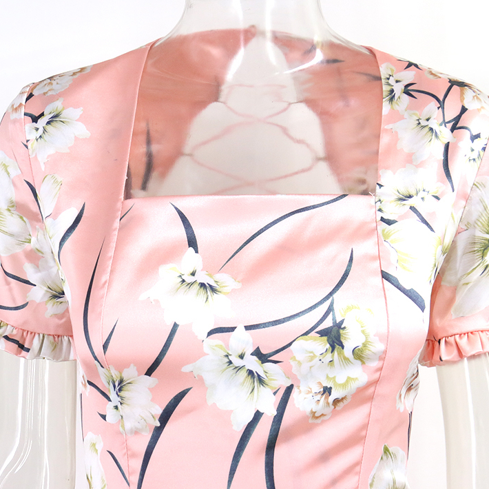 Dam Overalls Blommig Design Polyester Spandex-4