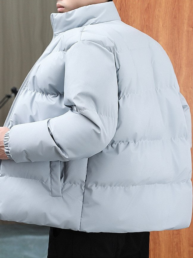 Herr Vinterjacka Med Stoppning och Stativkrage i Bomull-2