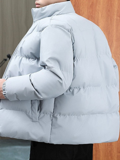 Herr Vinterjacka Med Stoppning och Stativkrage i Bomull-2