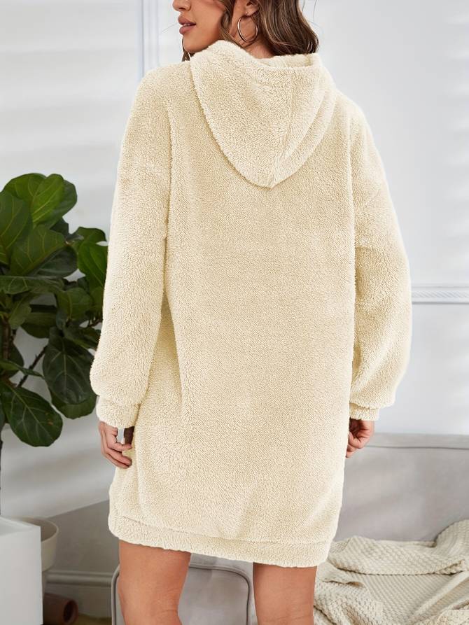 Kvinnors Lätt Bomull Hoodie med Mysig Huva och Löst Snitt – Grå Fritidsplagg för Avslappnade Dagar 5