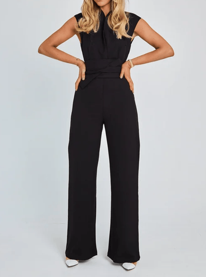 Dam Jumpsuit Utan Ärmar Hög Midja Polyester-2