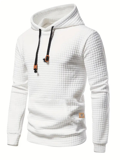 Hoodie Herr Avslappnad 100% Bomull för Vår och Höst 2