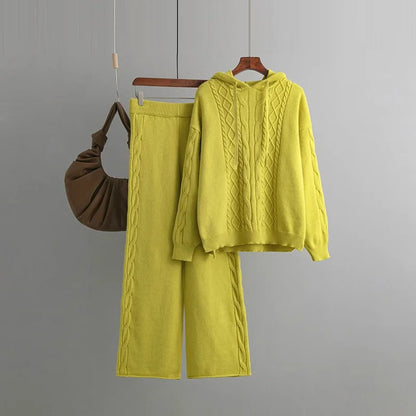 Variant image for Dam Överdimensionerad Dräktuppsättning Stickad Ull-7