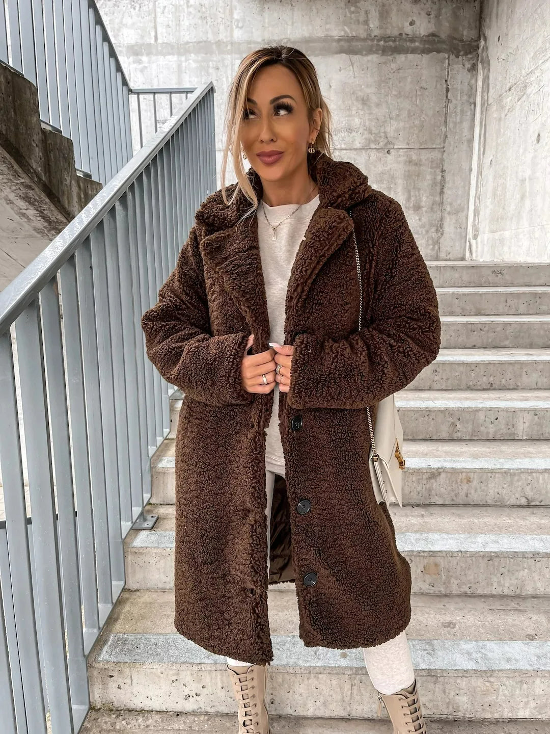 Dam Plyschkappa Elegant Mjuk Kaschmirliknande 10