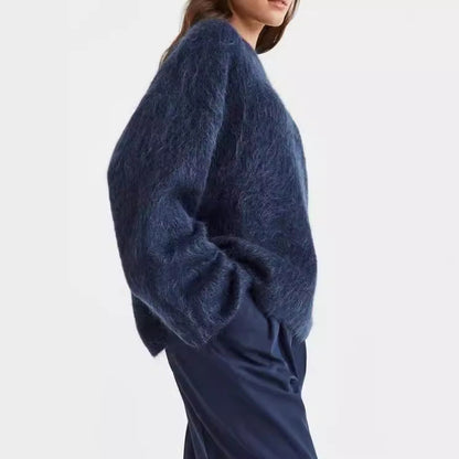 Dam Pullover Överdimensionerad Mohair 5