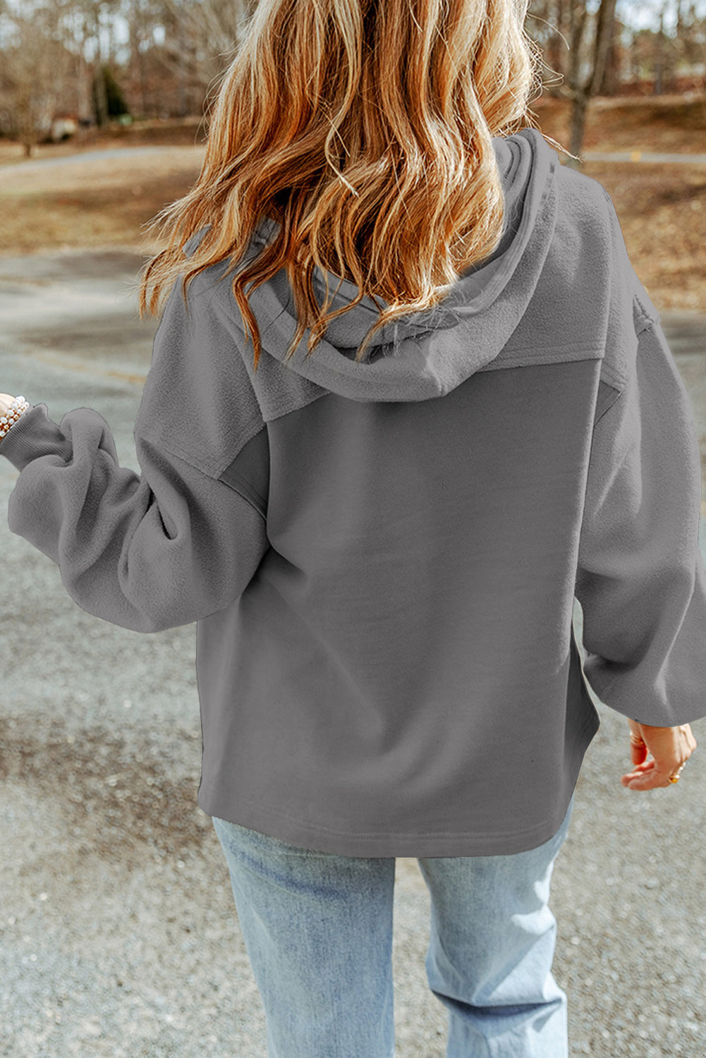 Damjacka Zip-Up Streetwear Blandad Tyg-2