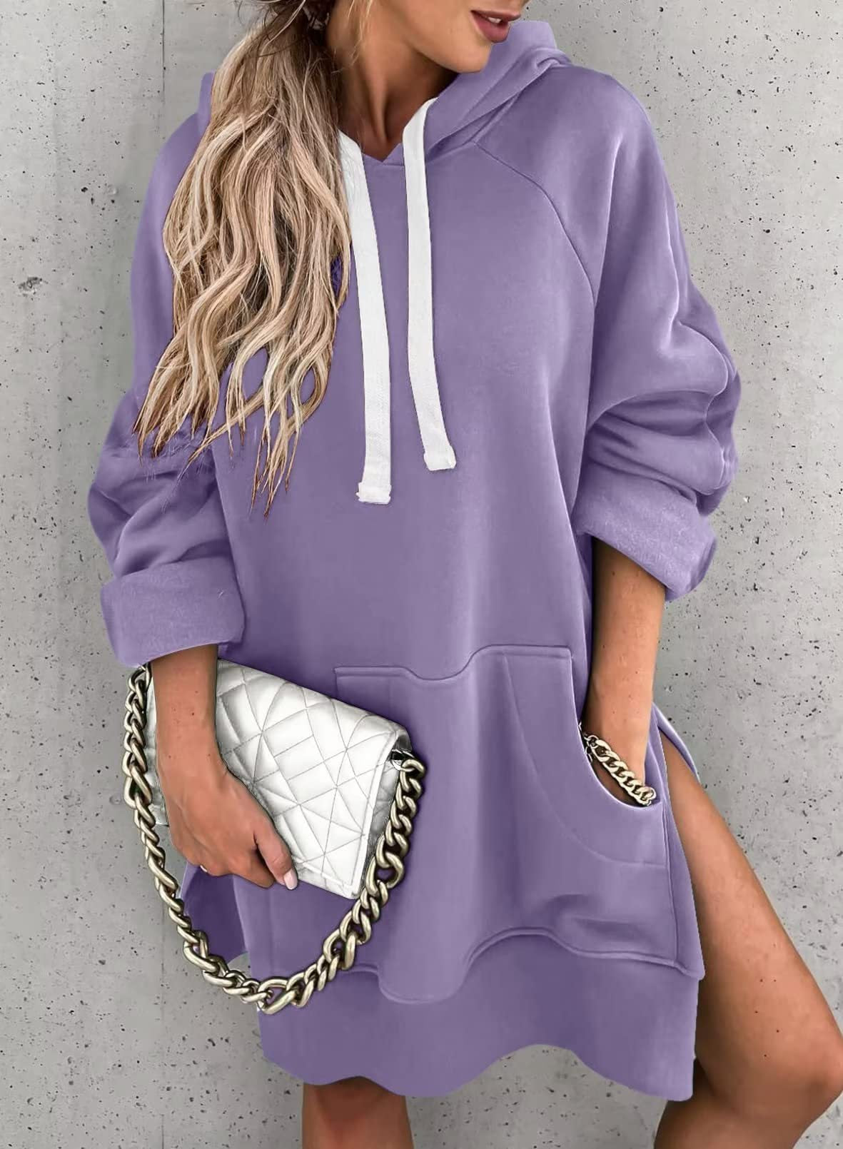 Variant image for Dam Klänning Hoodie Avslappnad Bomullsmix-13