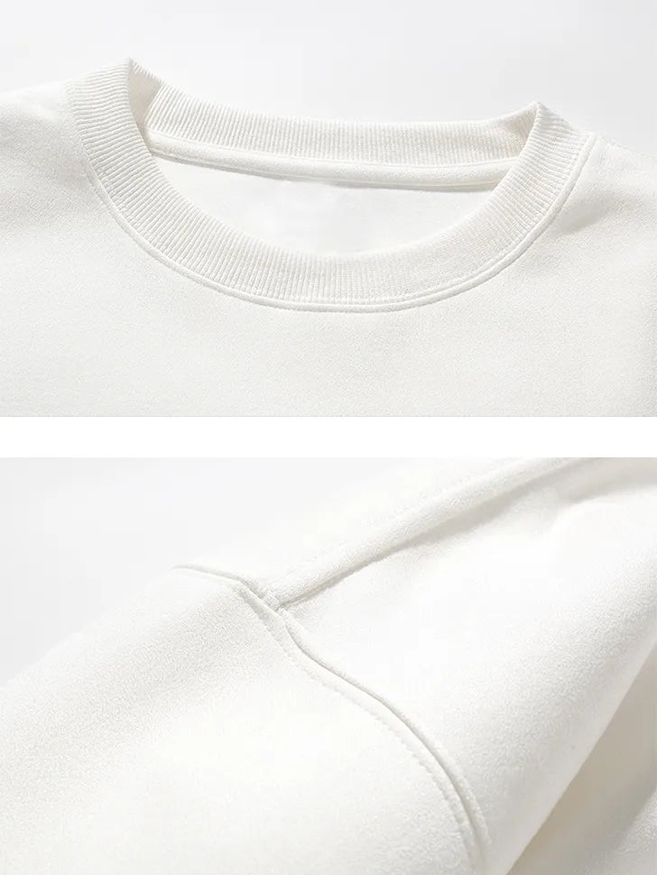 Herr Tröja Långärmad Rund Halsringning Mocka-2