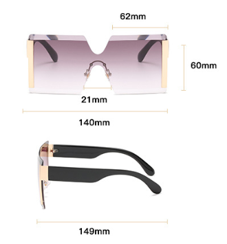 Kvadratiska Solglasögon för Unisex med UV400 Skydd – Lätta Plastglasögon för Modern Stil 5
