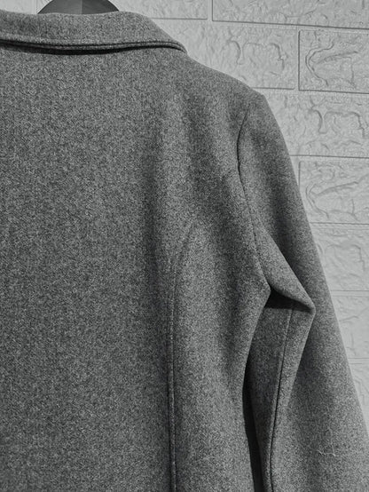 Damjacka Monokrom Smal Silhuett Högkvalitativ Vävsjacka-3