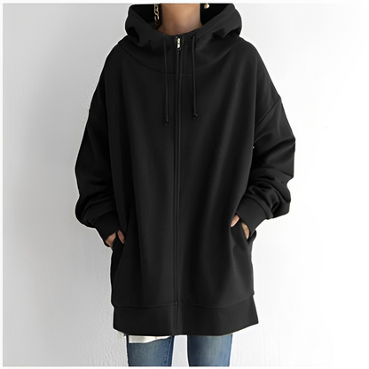 Hoodie Dam i Mjukt Material – Avslappnad Passform med Huva, Perfekt för Vardagsbruk och Utflykter 10