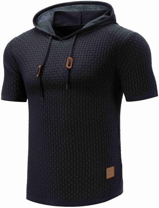 Dam Hoodie Korta Ärmar Modern Design Förstklassigt Tyg-1
