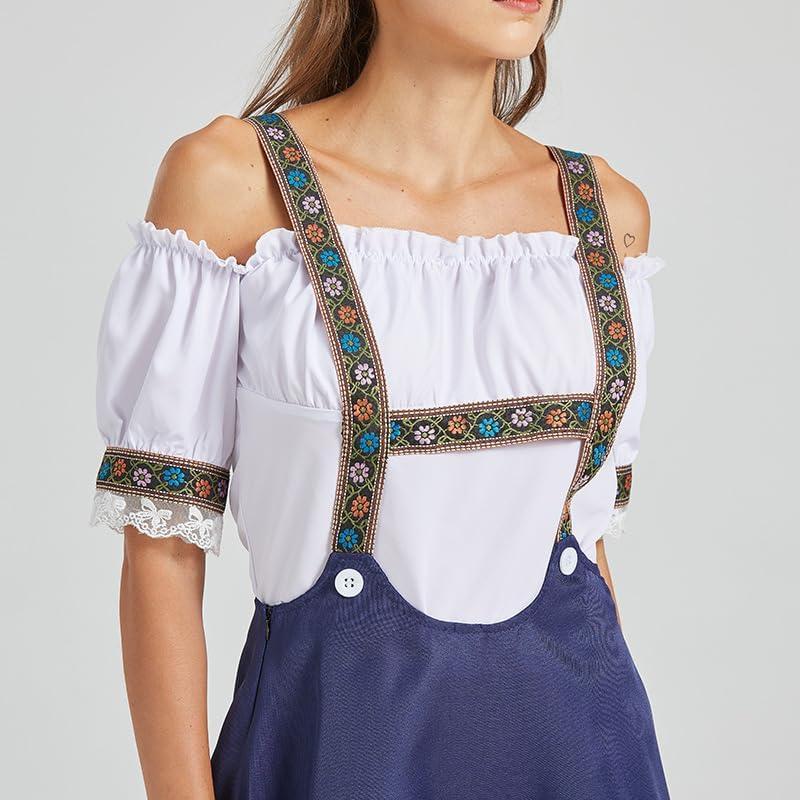 Dam Oktoberfest Dräkt Traditionell Design Polyester-3