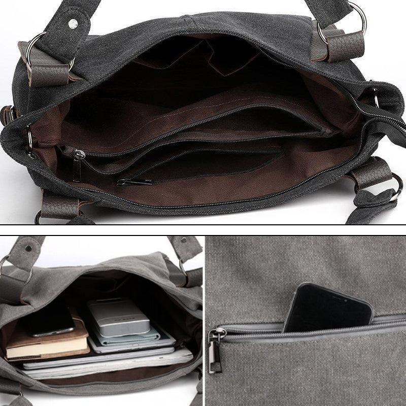 Dam Axelväska Rymlig Urban Stil Textil-3