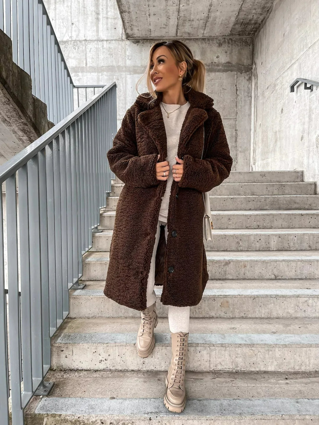 Dam Plyschkappa Elegant Mjuk Kaschmirliknande 5