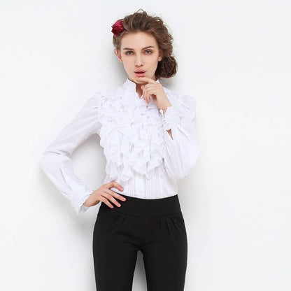 Dam Bodysuit Lång Ärme Ståkrage Polyester-3