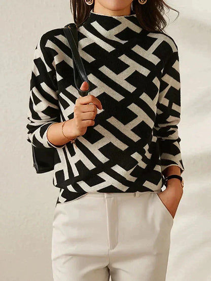 Dam Blus Med Tryck Feminint Design 100% Polyester-3