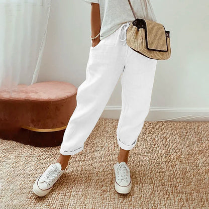 Herrbyxor Monokrom Casual Avslappnad Högkvalitativt Tyg-3