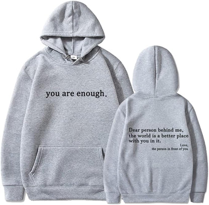 Unisex Hoodie Mjuk Bomull med Inspirerande Budskap 11