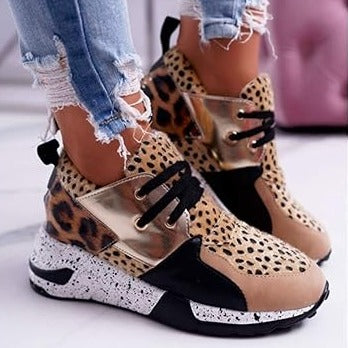 Dam Sneakers Trendiga Syntetmaterial Ortopedisk Design-1