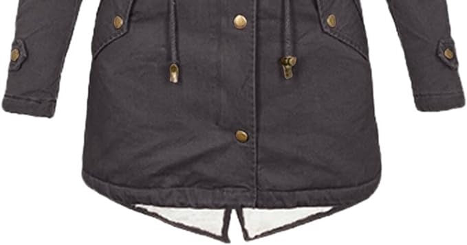 Lång Vinterjacka Dam med Knappstängning i Högkvalitativ Polyesterblandning – Elegant och Varm för Kalla Dagar 2