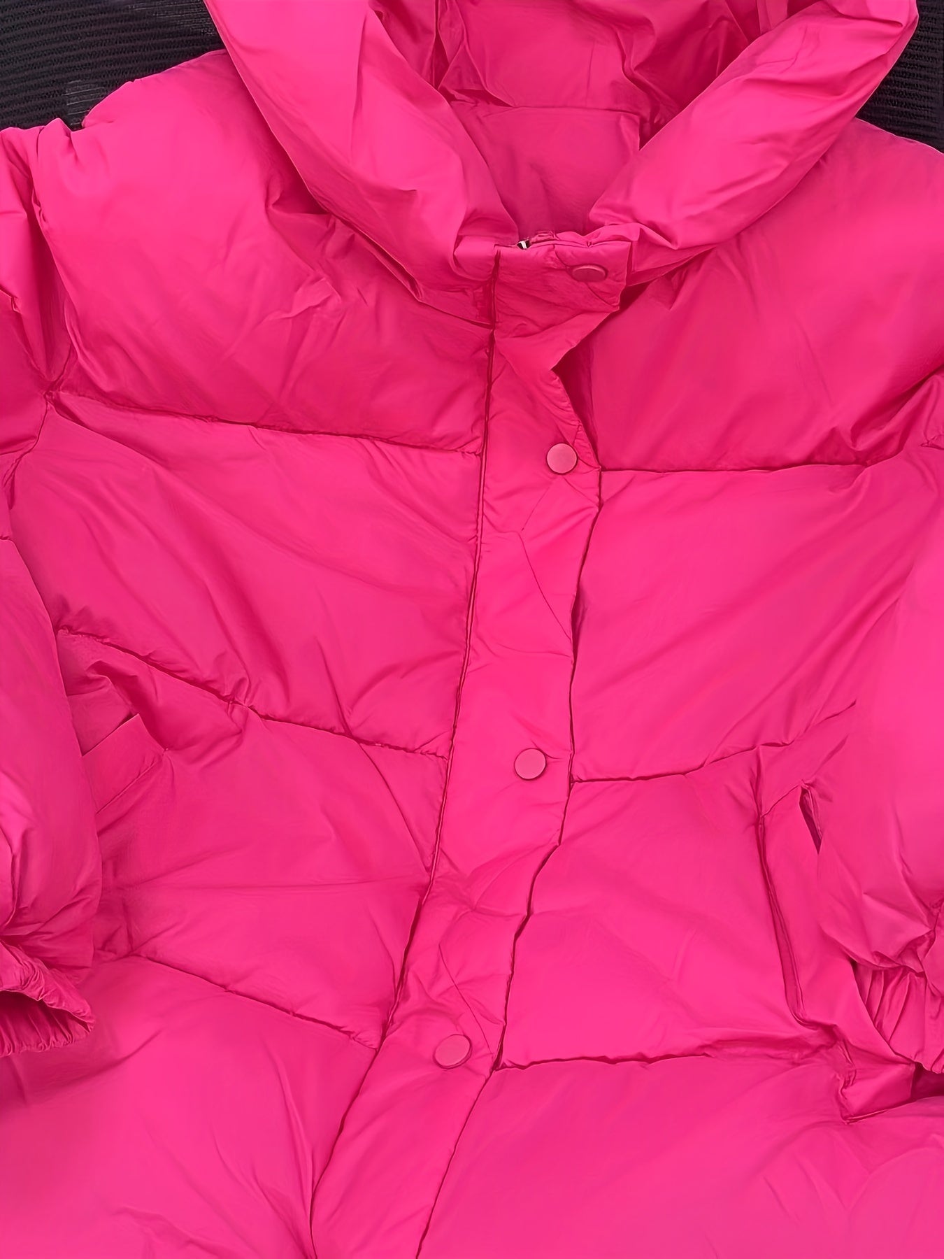 Variant image for Kvinnors Kort Buffertjacka med Huva i Varmt Material-5