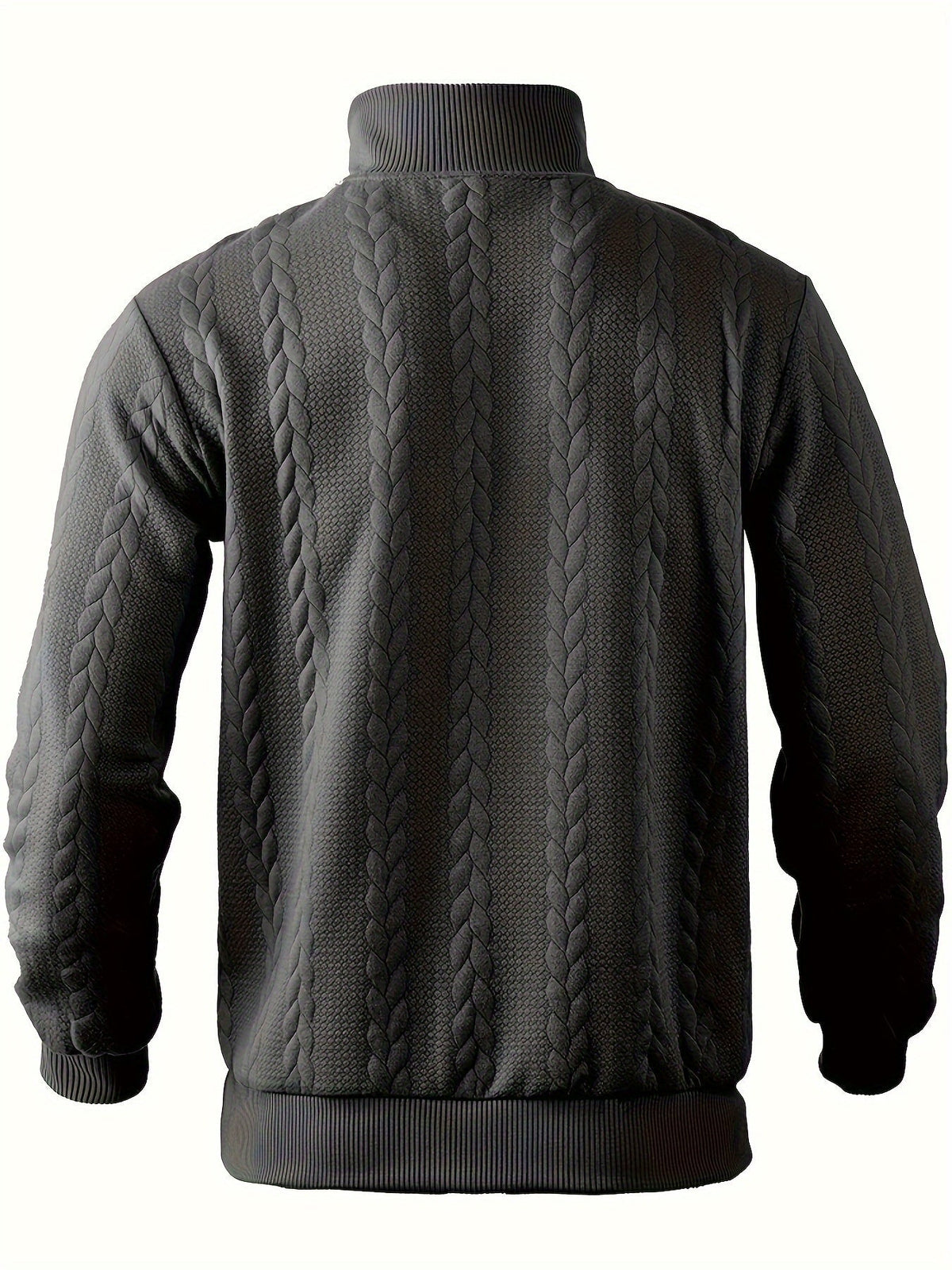 Herren-Pullover, Reißverschluss und Stehkragen, aus weichem Stoffmix-2