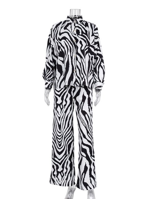 Dam Lounge Set Zebramönster Mjuk Polyester-6