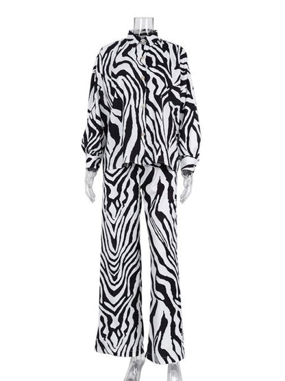 Dam Lounge Set Zebramönster Mjuk Polyester-6