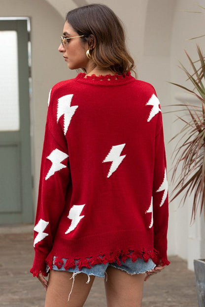 Dam Tröja Långärmad med Quasten Detalj Akryl-5