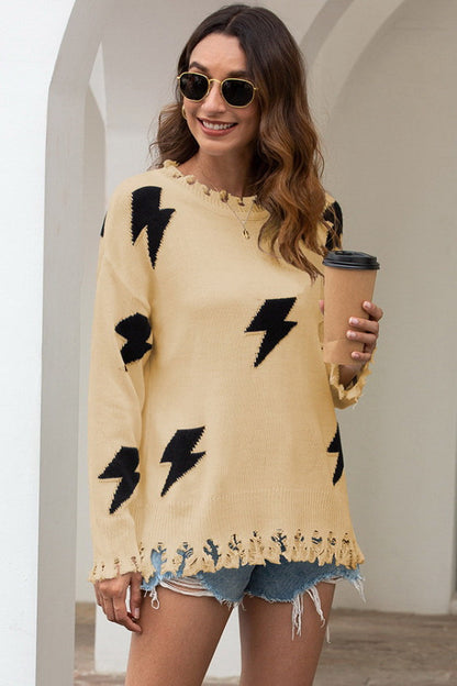 Dam Tröja Långärmad med Quasten Detalj Akryl-6