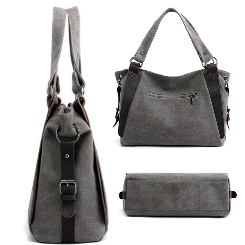 Dam Axelväska Rymlig Urban Stil Textil-5