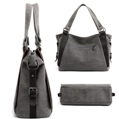 Dam Axelväska Rymlig Urban Stil Textil-5